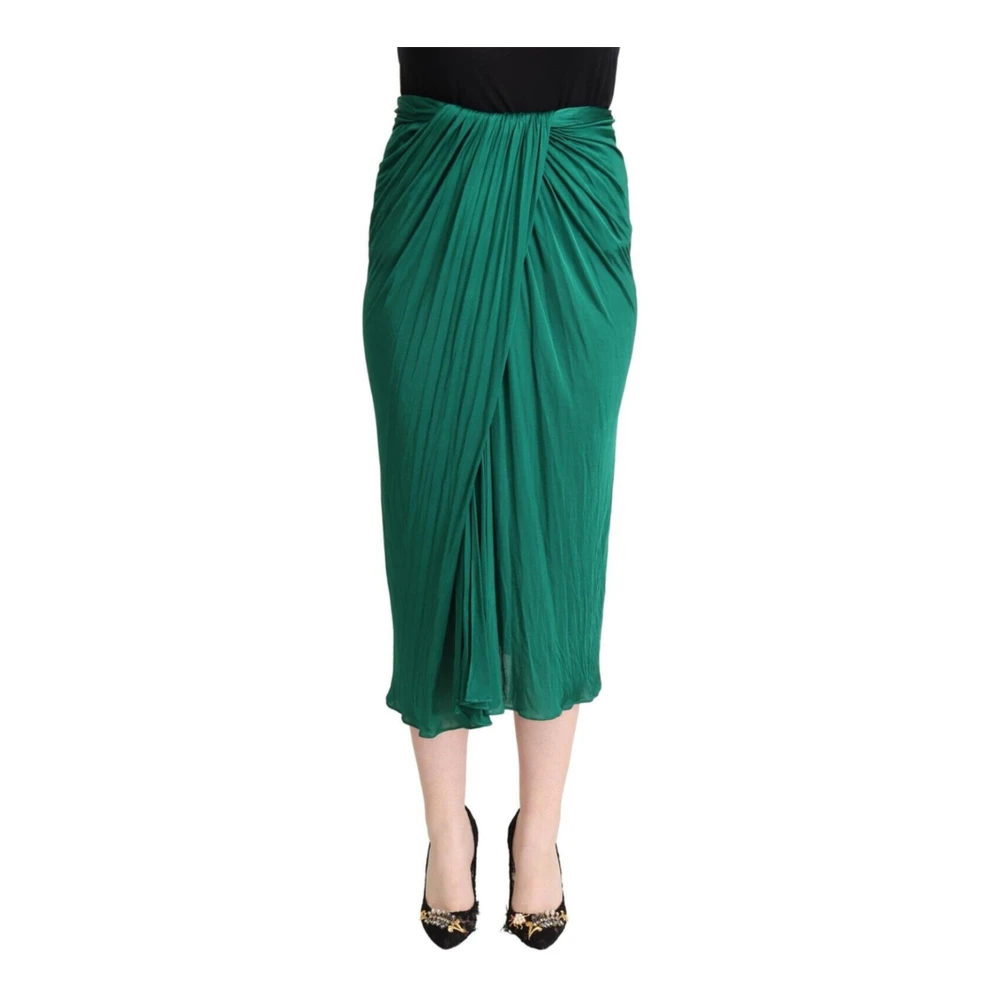 Dolce & Gabbana Women's Green Midi Skirts Small
