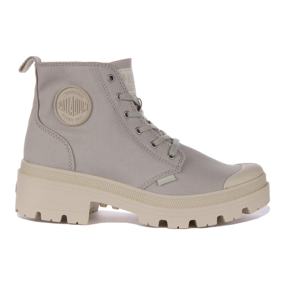 Palladium Women's Beige Lace-Up Boots Size 8 Uk