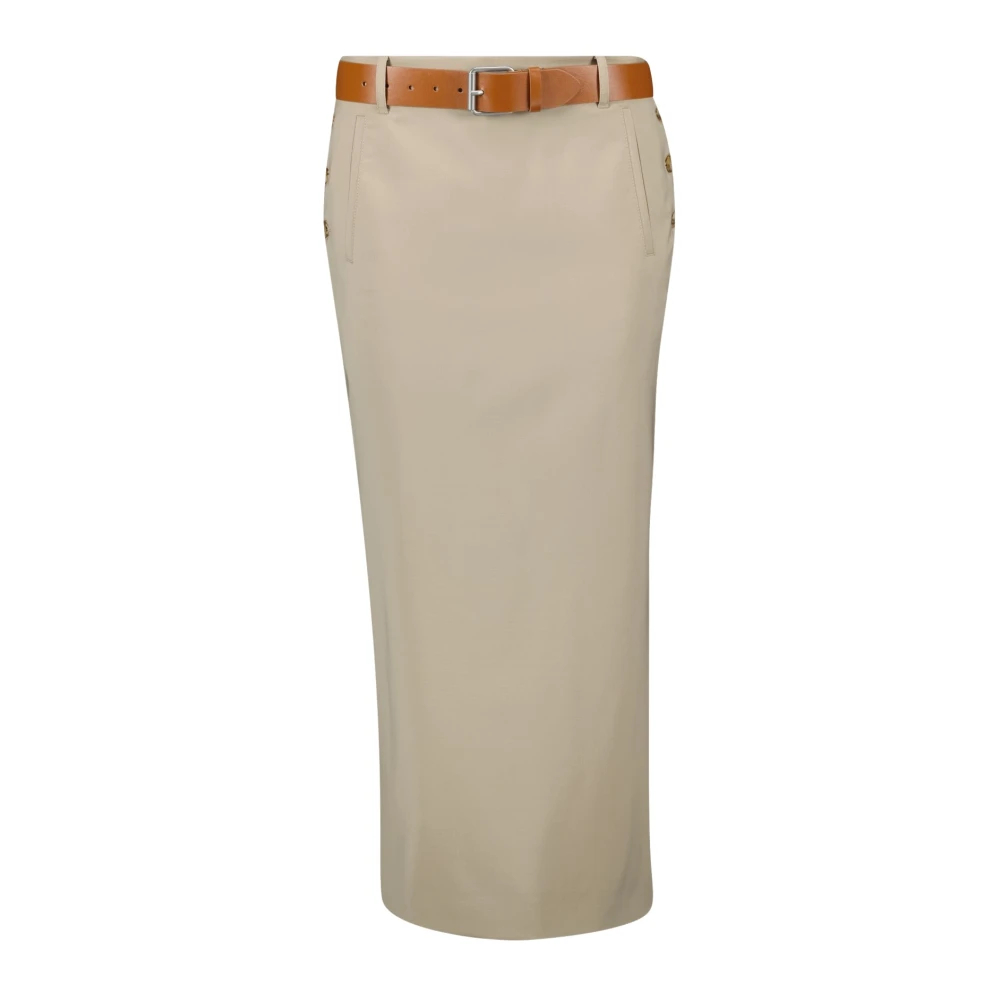 Moschino Women's Beige Midi Skirts Extra Small
