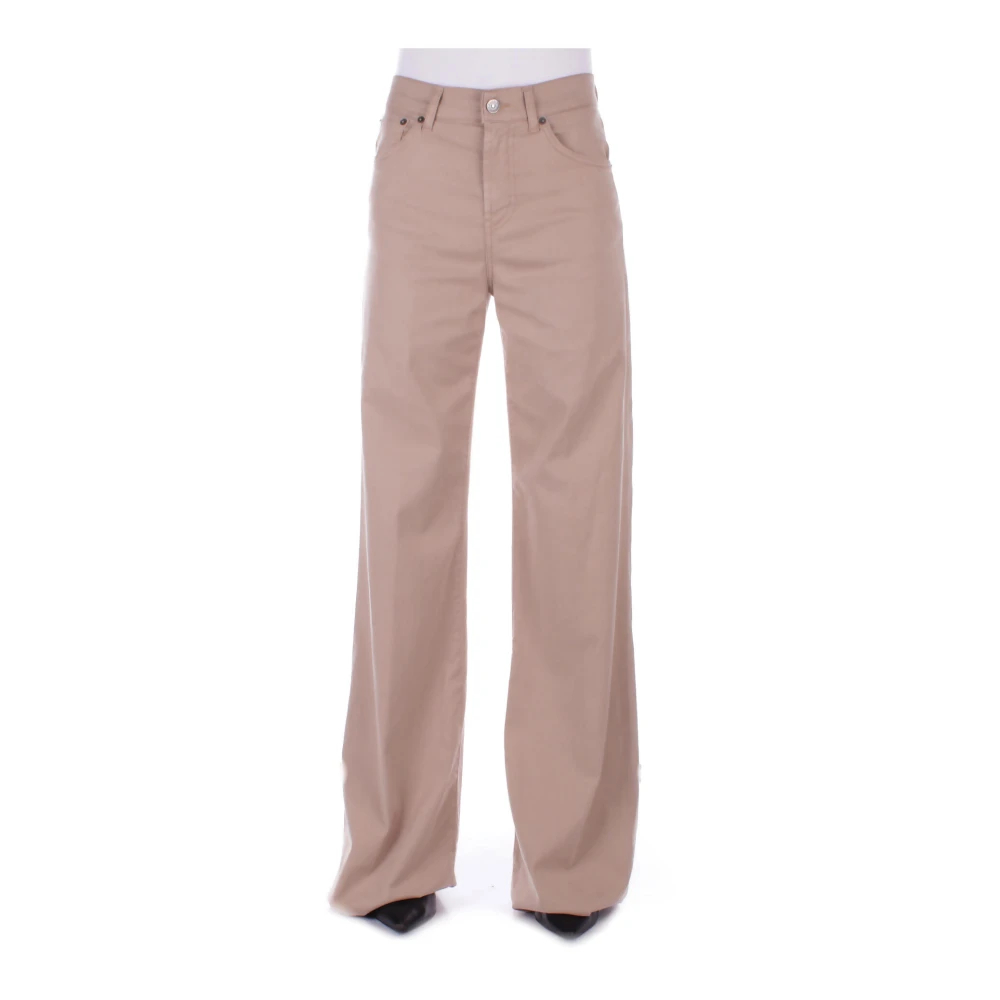 Dondup Women's Beige Wide Trousers W27