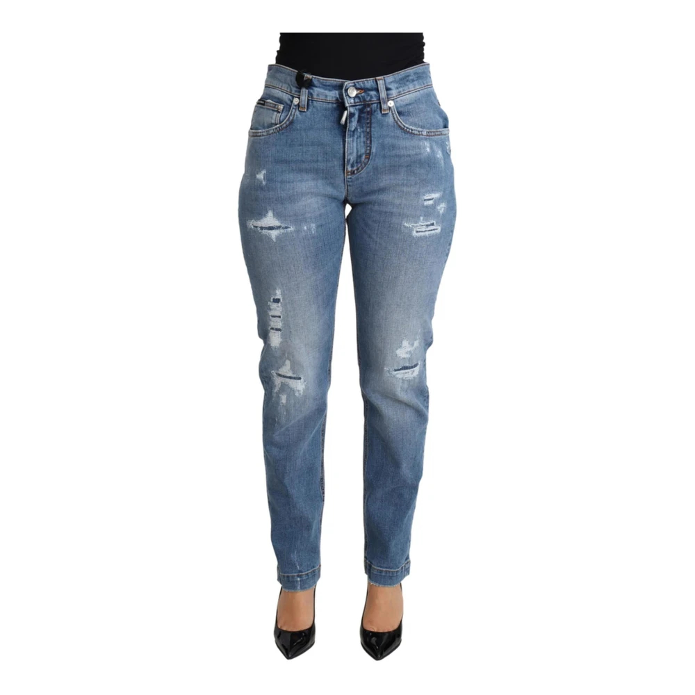 Dolce & Gabbana Women's Blue Slim-Fit Jeans Extra Small