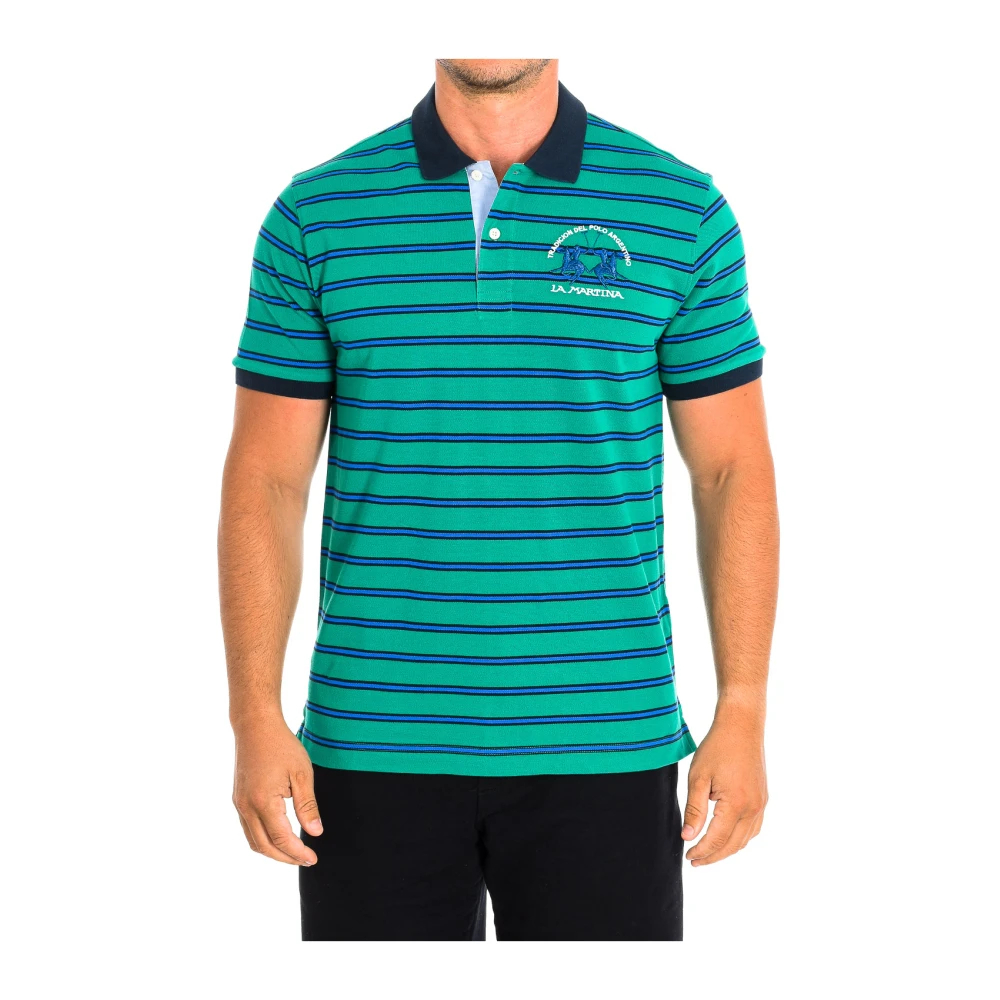 La Martina Men's Green Polo Shirts Large