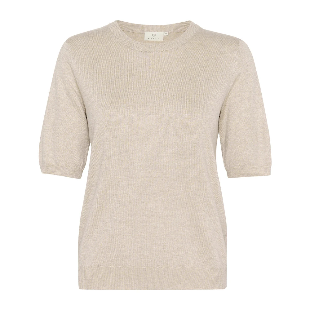 Kaffe Women's Beige Round-Neck Knitwear 2XL