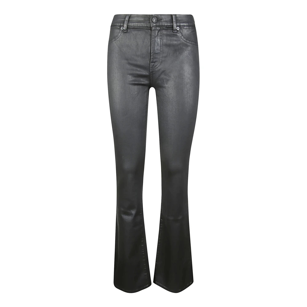 7 For All Mankind Women's Black Flared Jeans W26