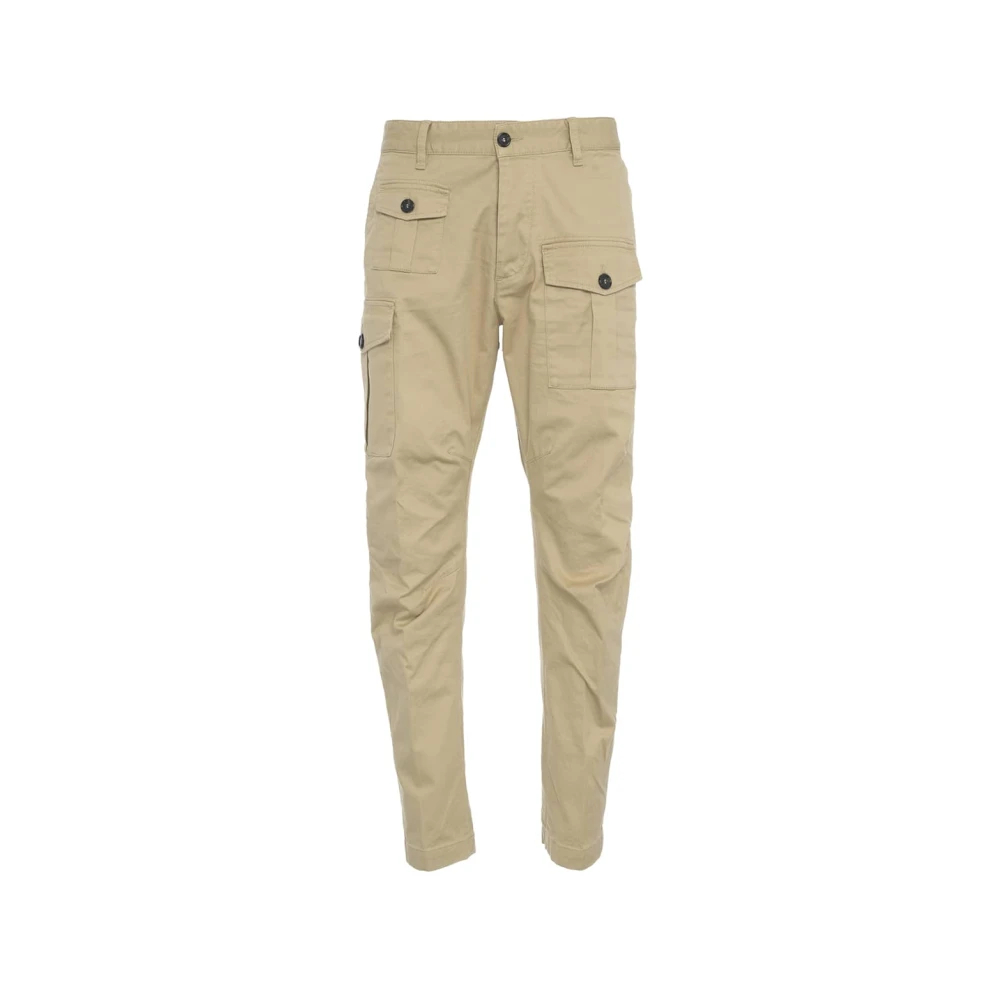 Dsquared2 Men's Beige Slim-Fit Trousers Large
