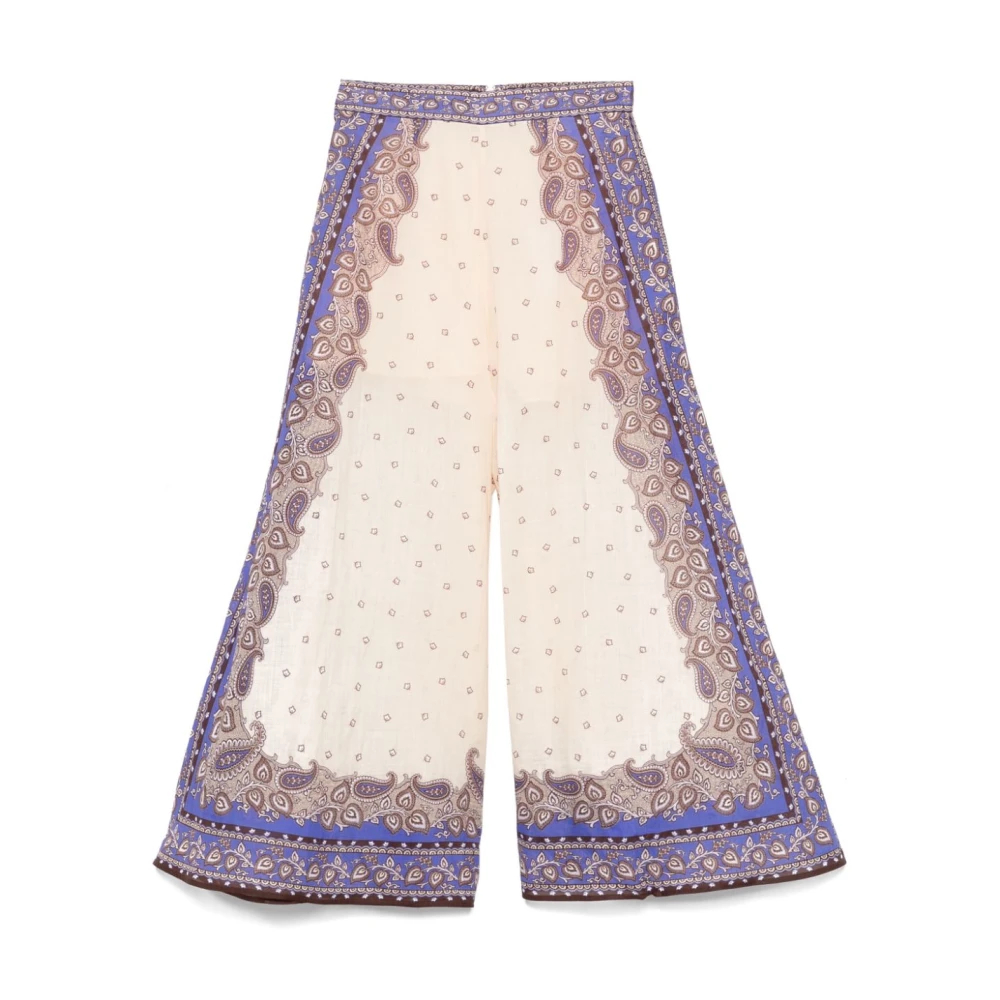 Zimmermann Women's Multicolor Wide Trousers Extra Small