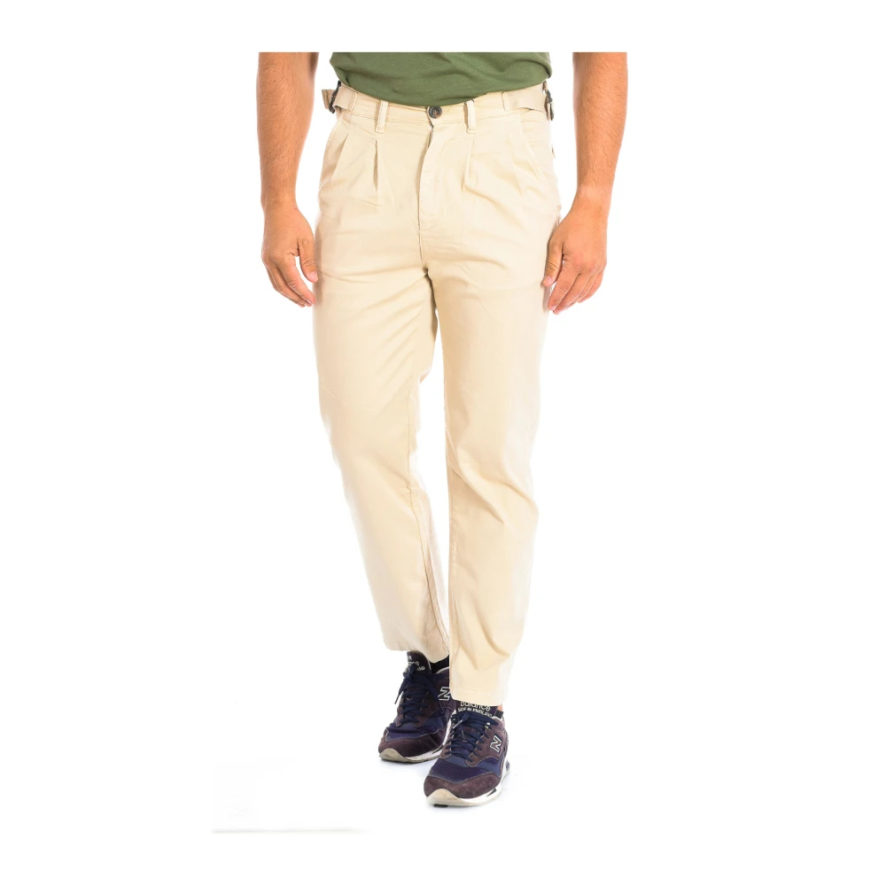 La Martina Men's Beige Straight Trousers W30