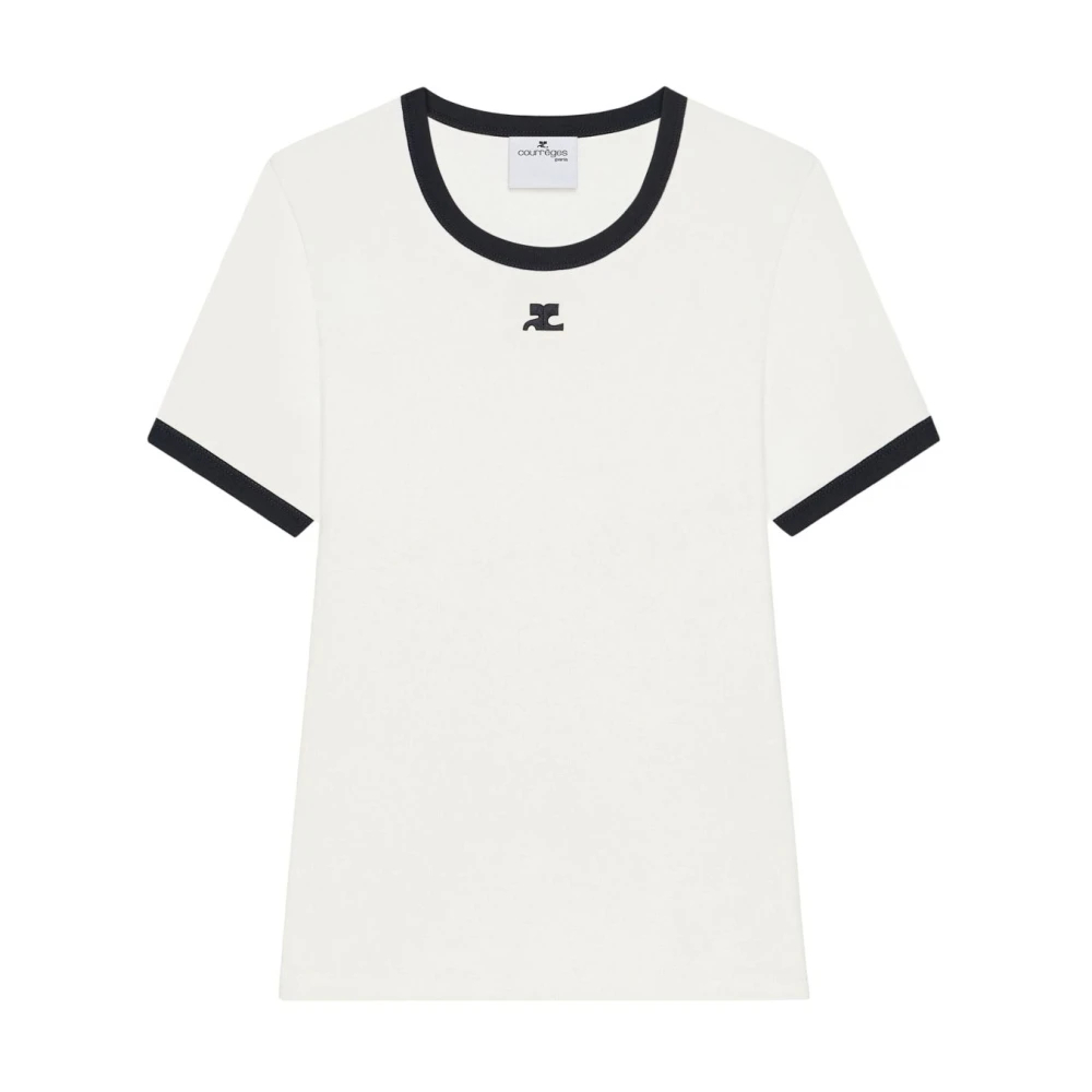 Courrèges Women's Beige T-Shirts Small