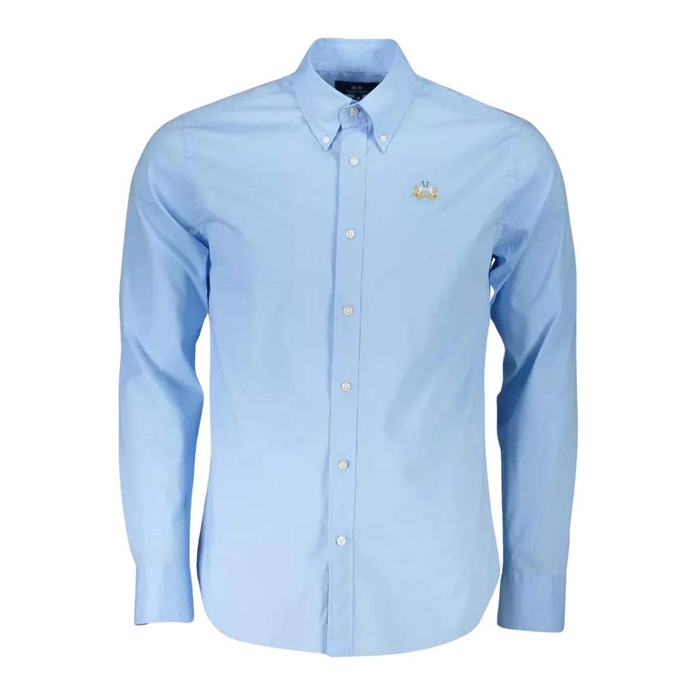 La Martina Men's Blue Casual Shirts Extra Large