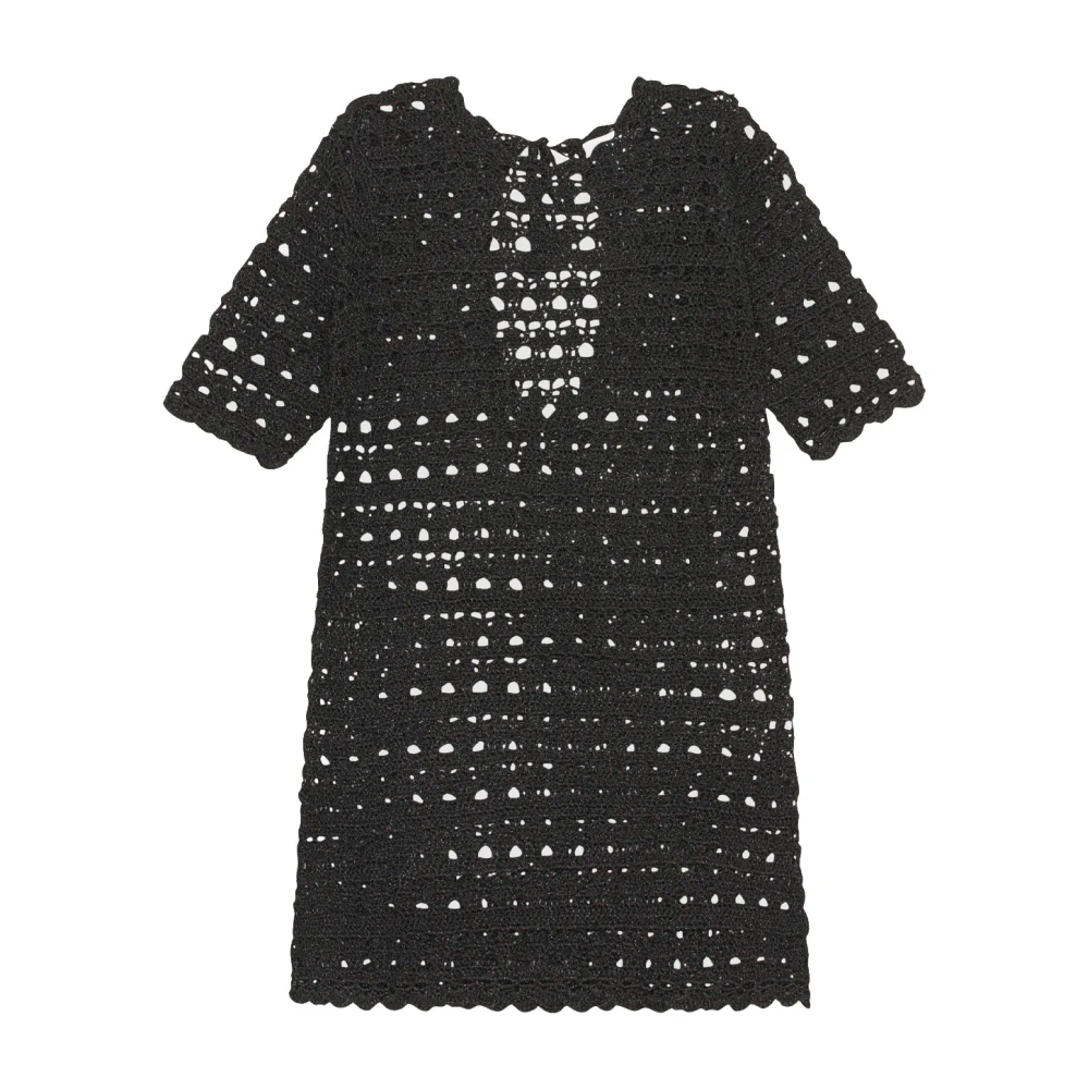 Ganni Women's Black Short Dresses Small