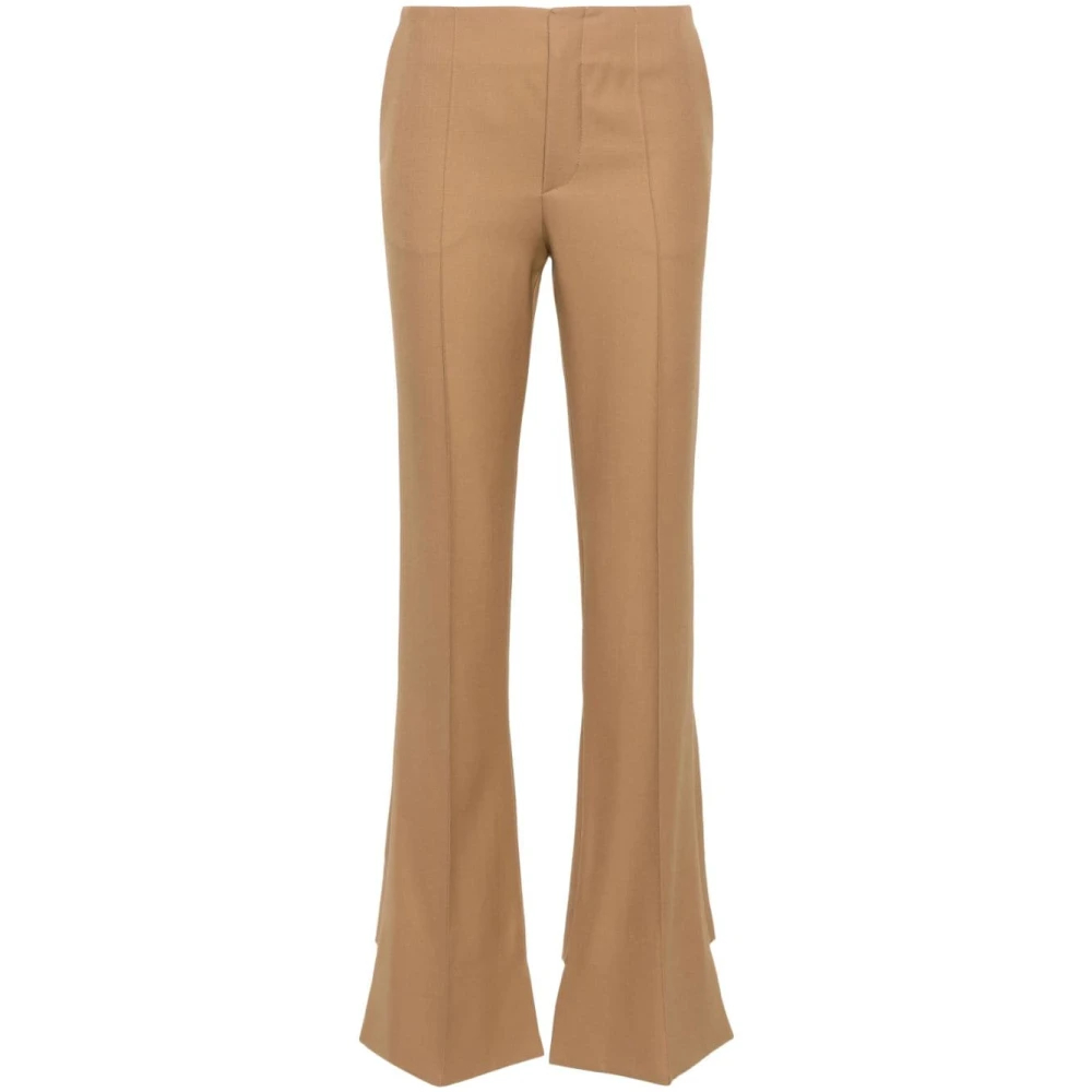 Chloé Women's Beige Wide Trousers Medium