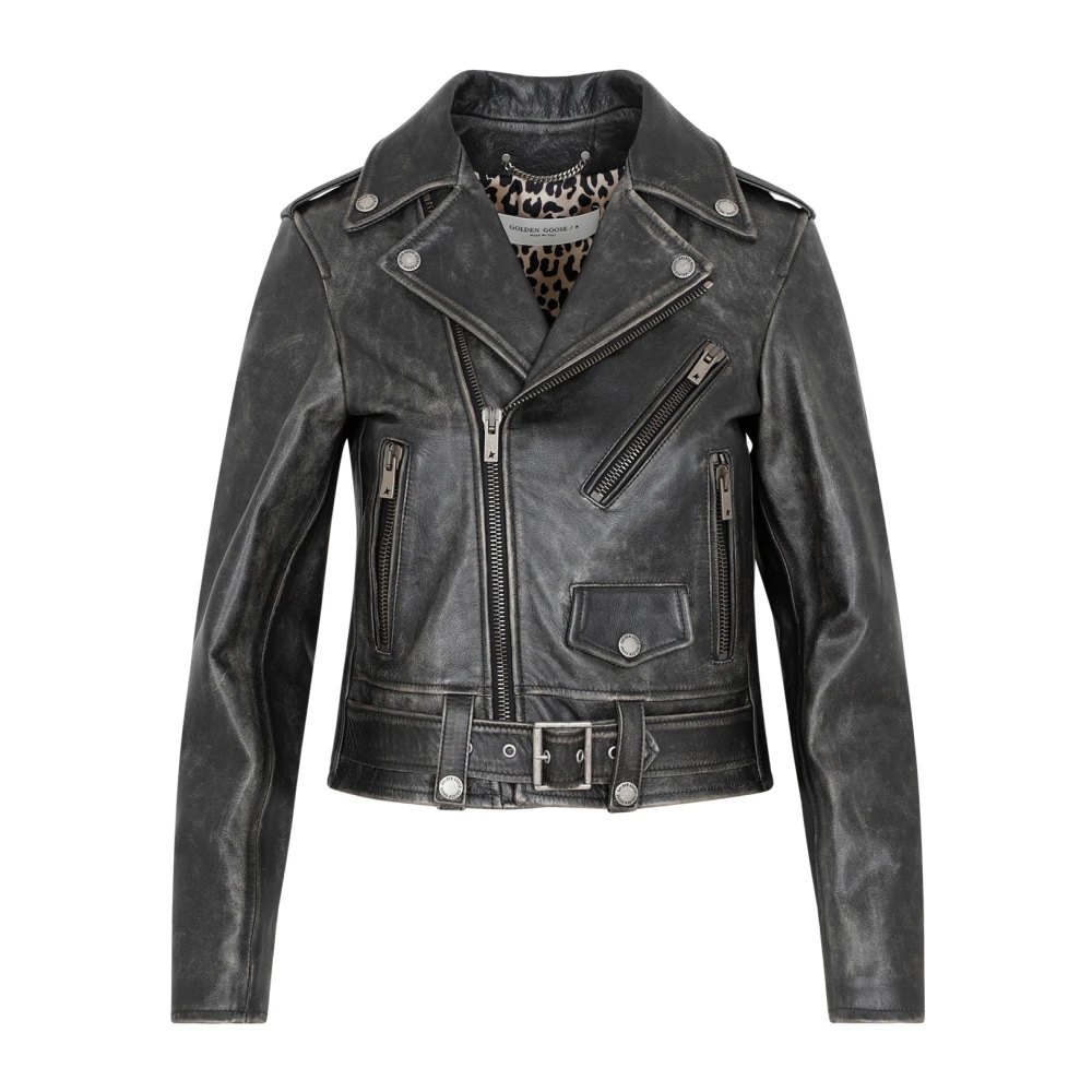 Golden Goose Women's Black Leather Jackets Small