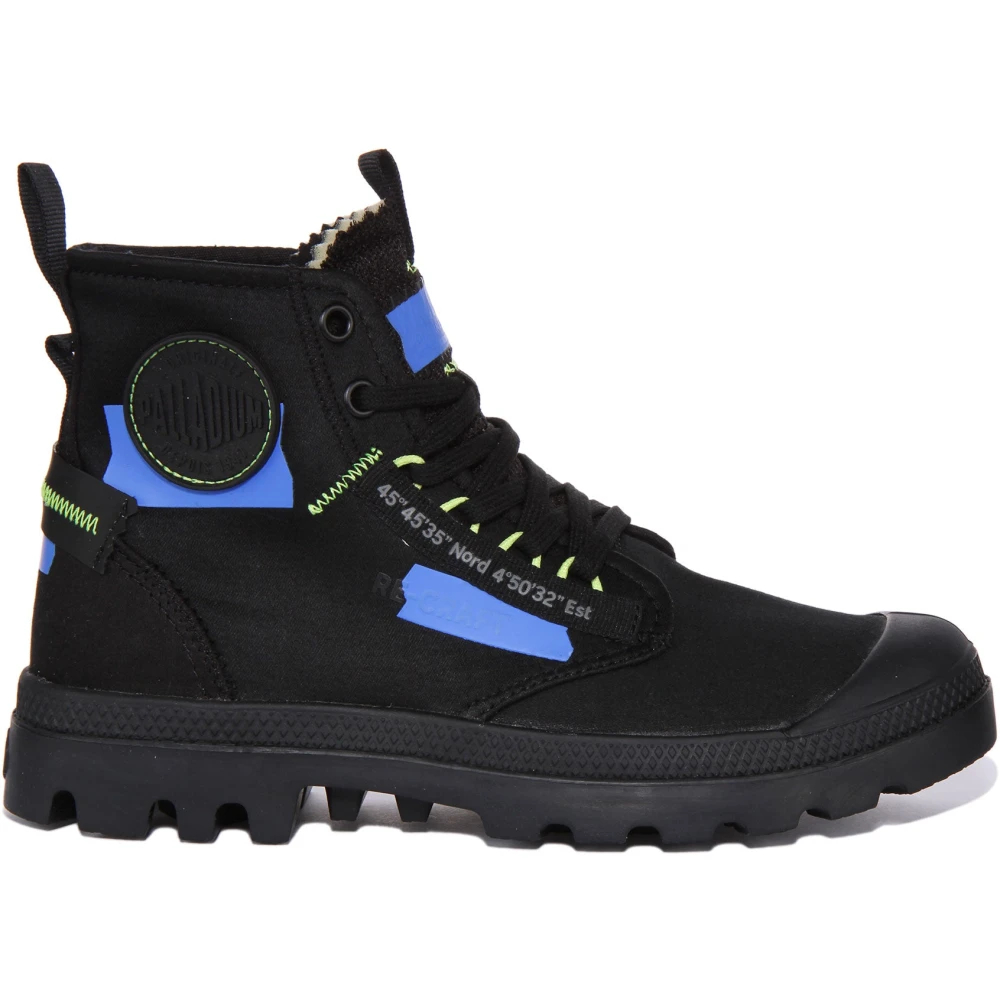 Palladium Men's Black Lace-Up Boots Size 8 Uk