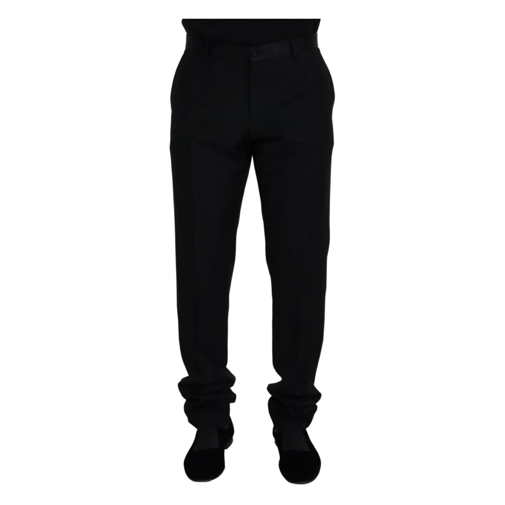 Dolce & Gabbana Men's Black Slim-Fit Trousers 2XL