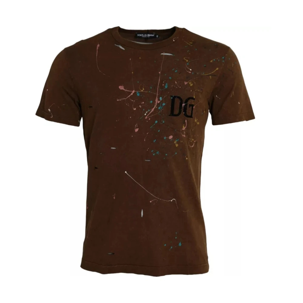 Dolce & Gabbana Men's Brown T-Shirts Medium