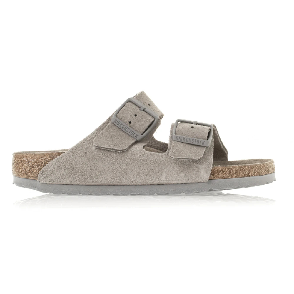 Birkenstock Women's Gray Sliders Size 10 Uk