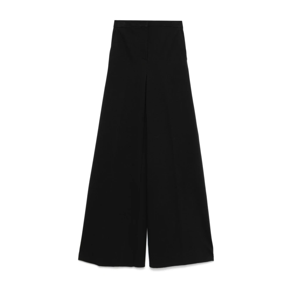 Max Mara Women's Black Wide Trousers Extra Small