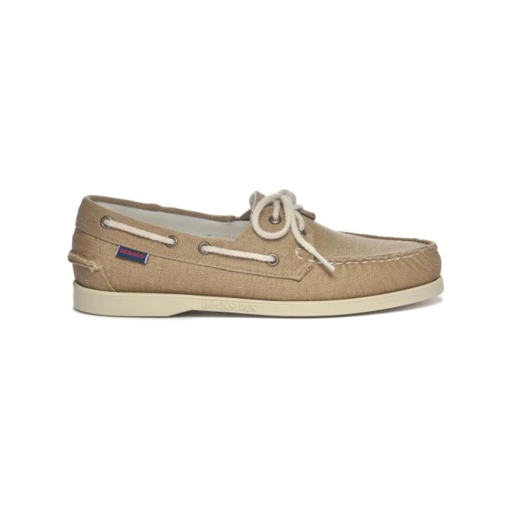 Sebago Men's Beige Sailor Shoes Size 7