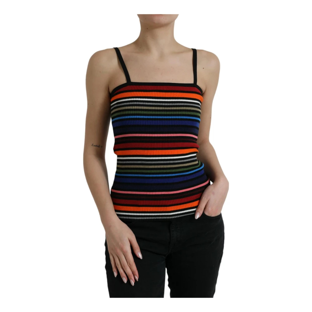 Dolce & Gabbana Women's Multicolor Sleeveless Tops Medium