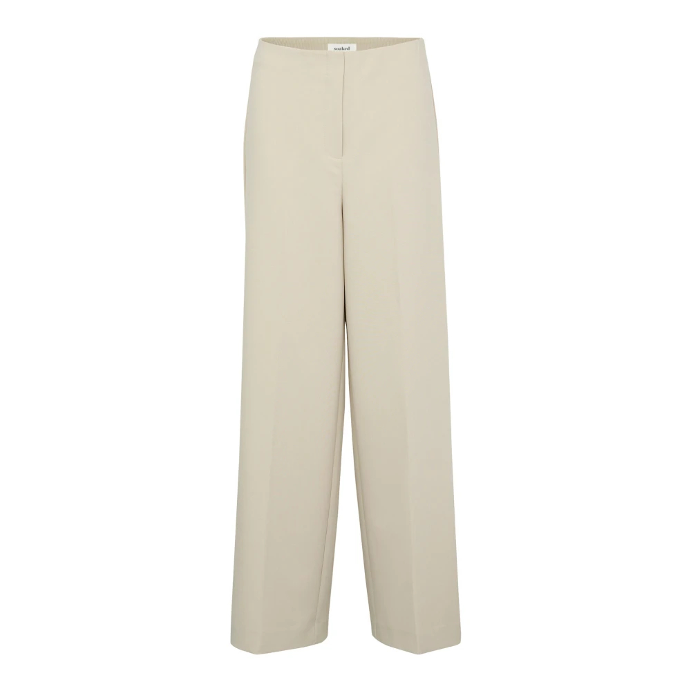 Soaked In Luxury Women's Beige Wide Trousers 2XL