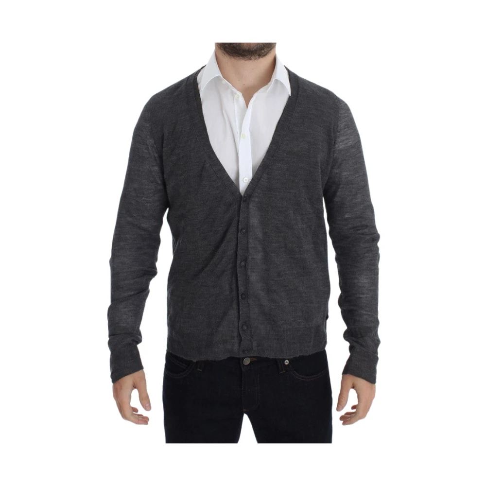 Costume National Men's Gray Cardigans Large