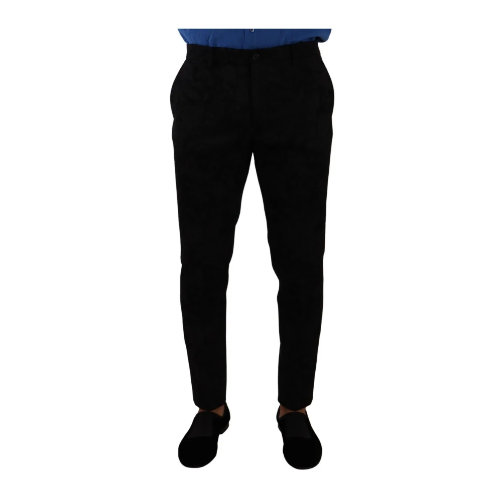 Dolce & Gabbana Men's Black Slim-Fit Trousers Medium