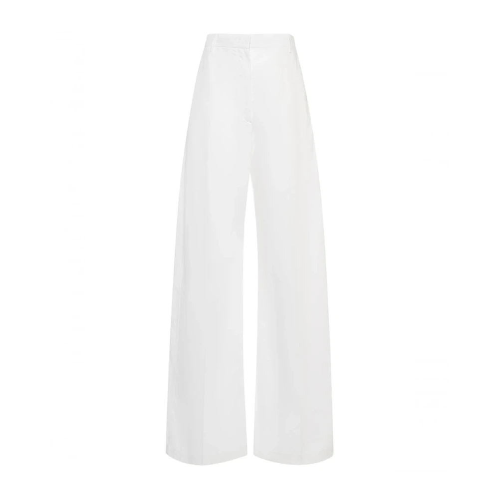 Sportmax Women's White Wide Trousers 2XS