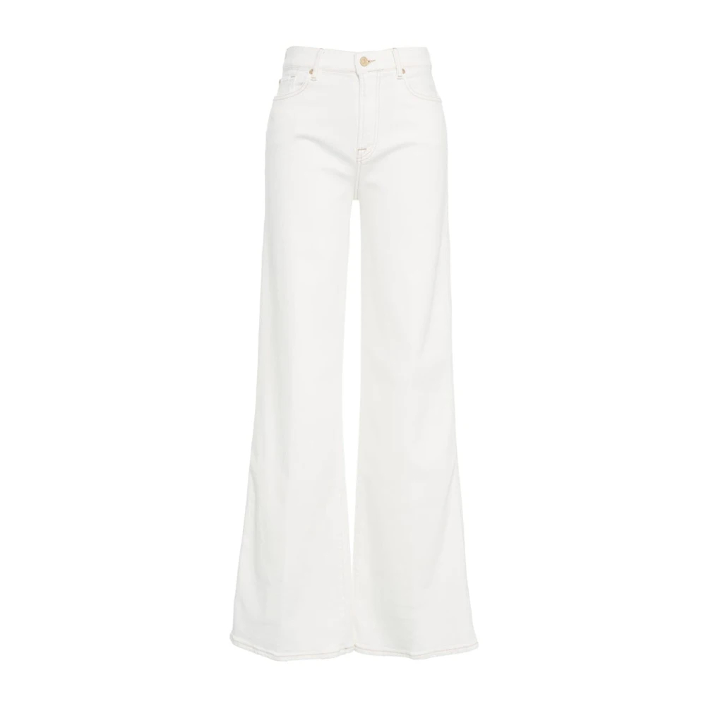 7 For All Mankind Women's White Flared Jeans W29