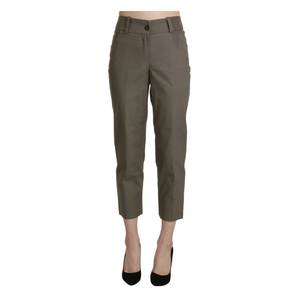 Bencivenga Women's Gray Cropped Trousers Large