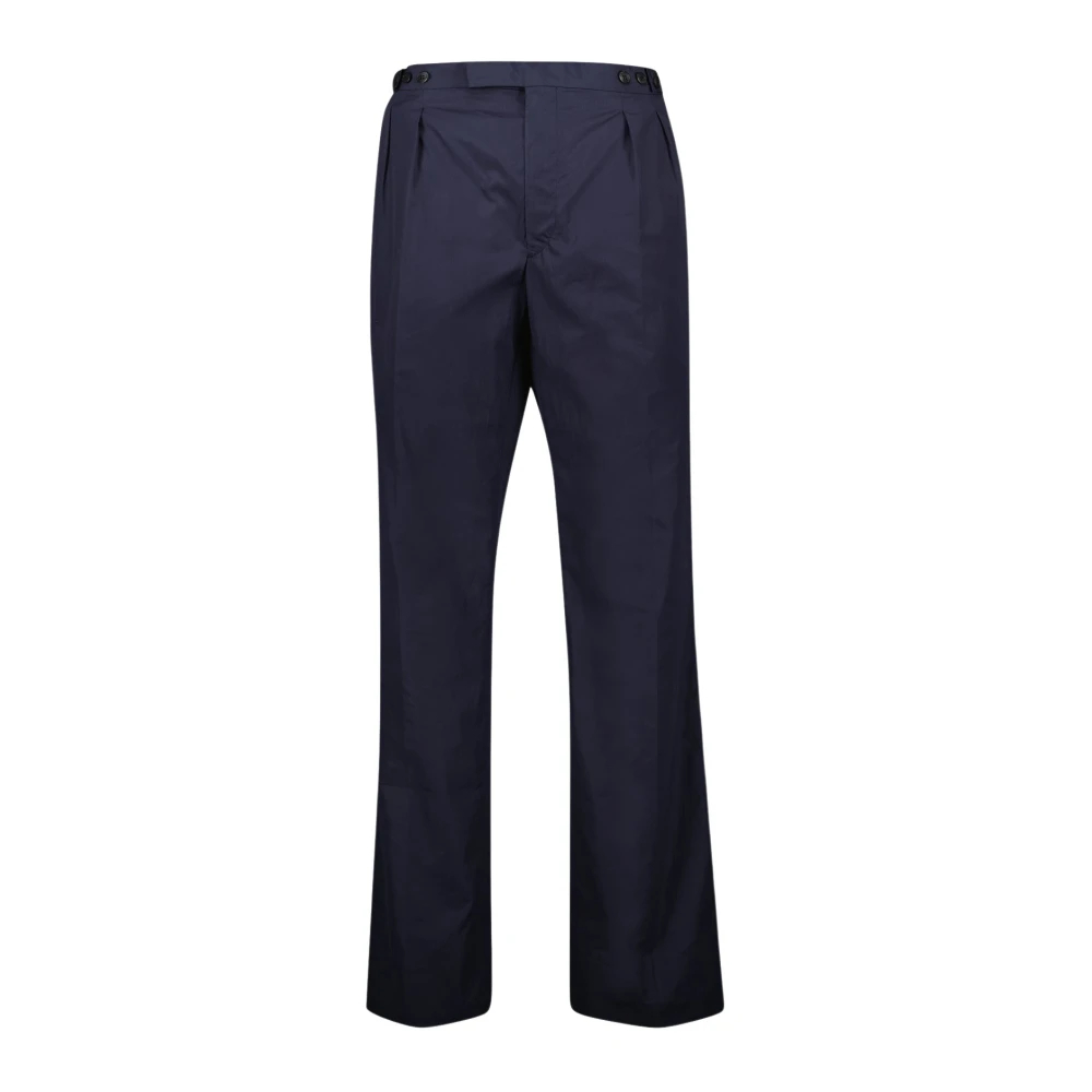 Prada Men's Blue Straight Trousers Small