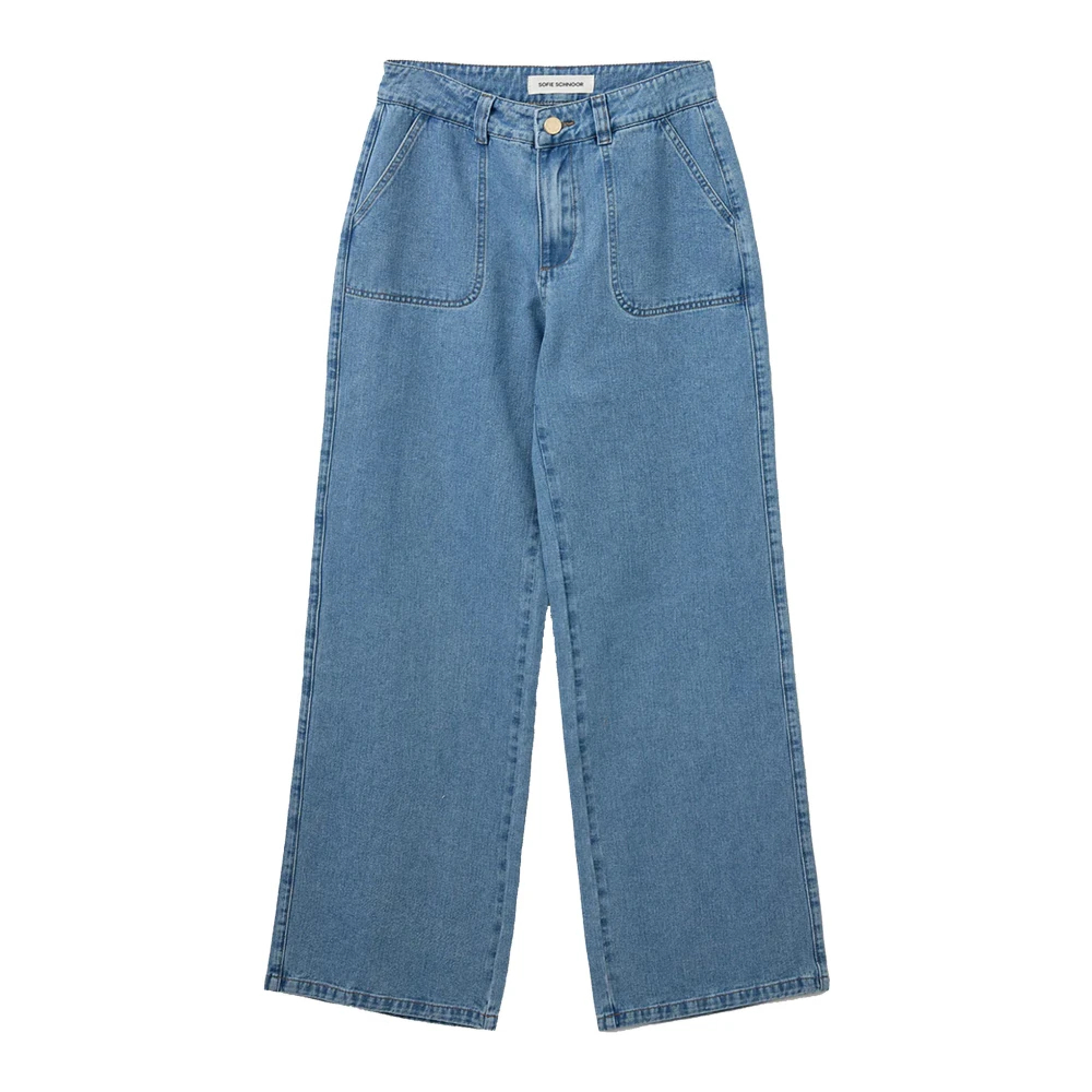 Sofie Schnoor Women's Blue Straight Jeans Large