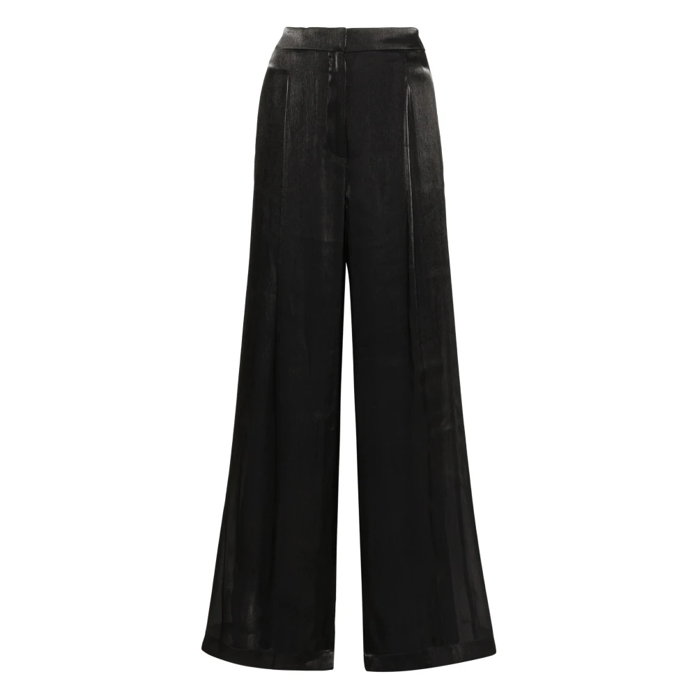 Michael Kors Women's Black Wide Trousers Extra Large
