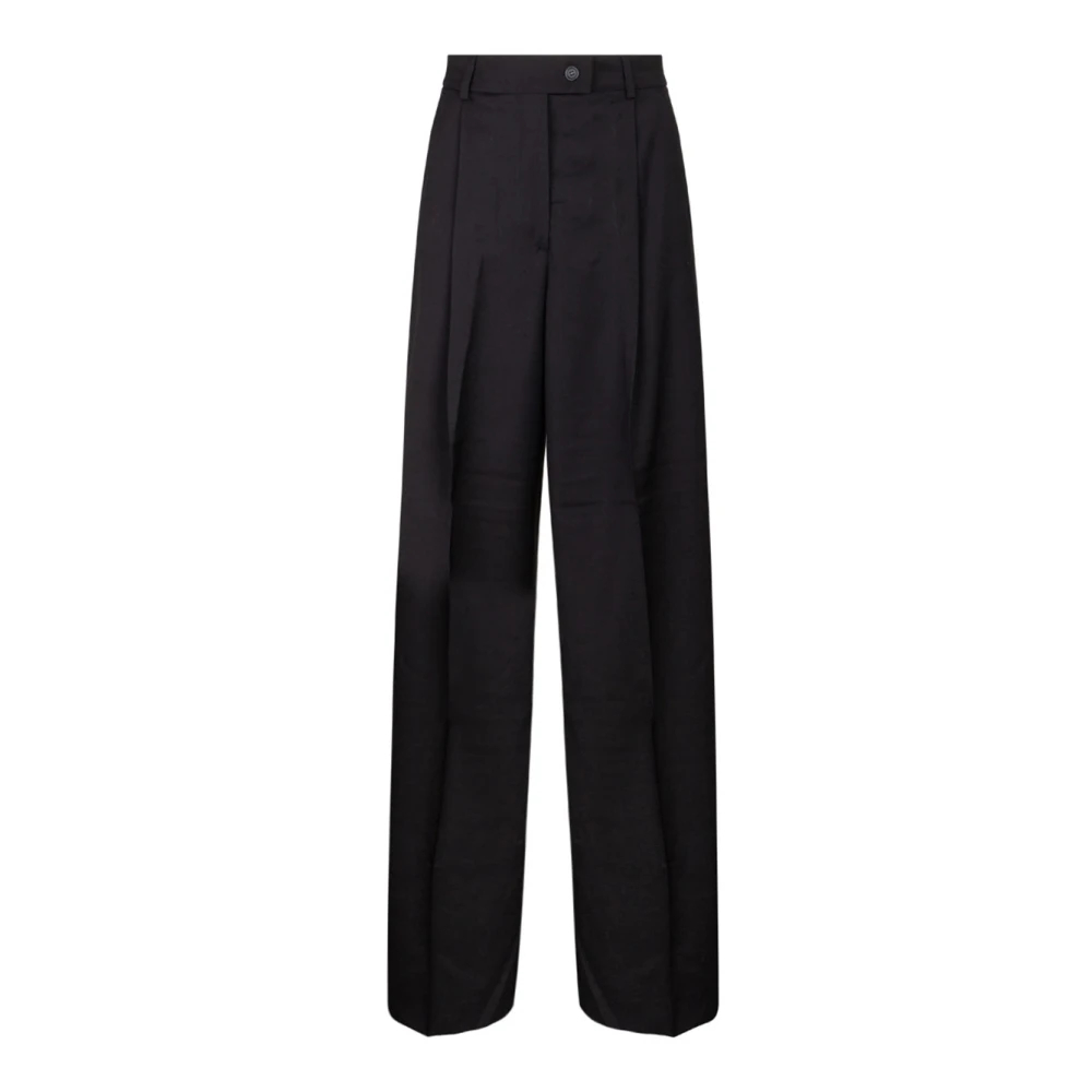 Sportmax Women's Black Wide Trousers 3XS