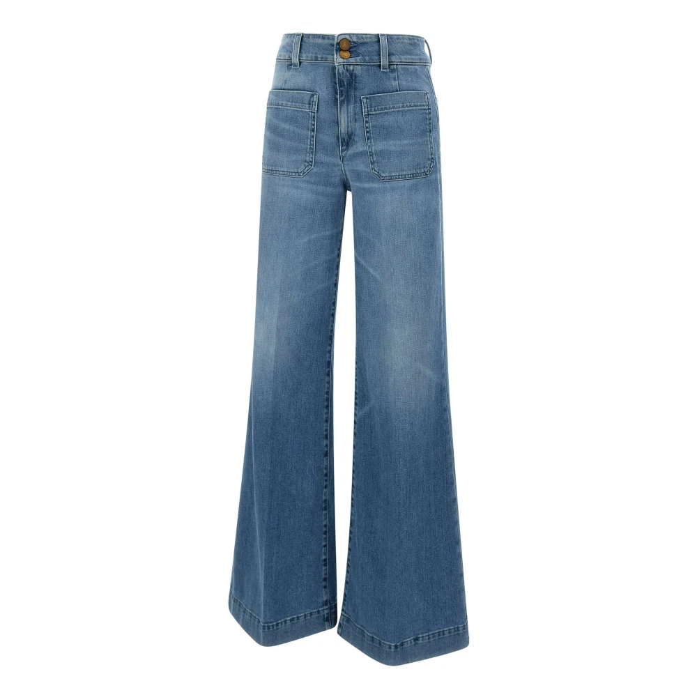 Seafarer Women's Blue Flared Jeans W25