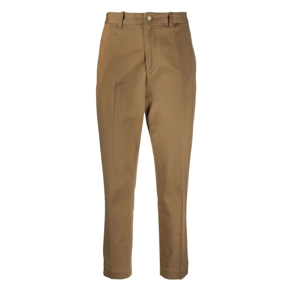 Polo Ralph Lauren Women's Beige Slim-Fit Trousers Extra Small