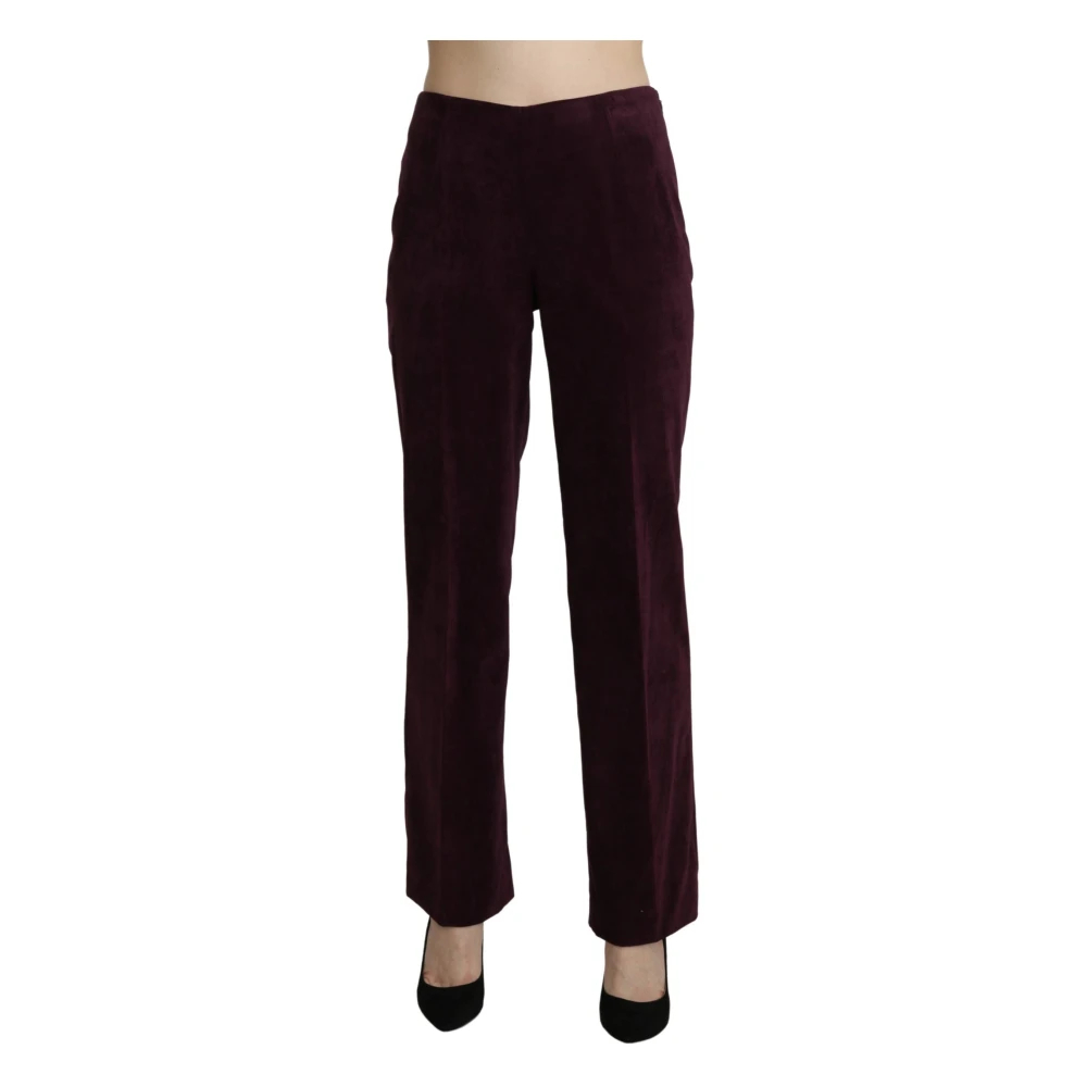 Bencivenga Women's Purple Straight Trousers Large