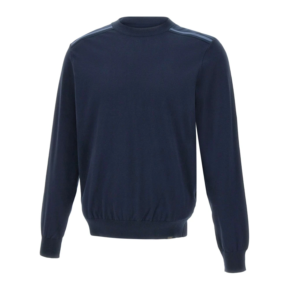 Paul & Shark Men's Blue Round-Neck Knitwear 2XL