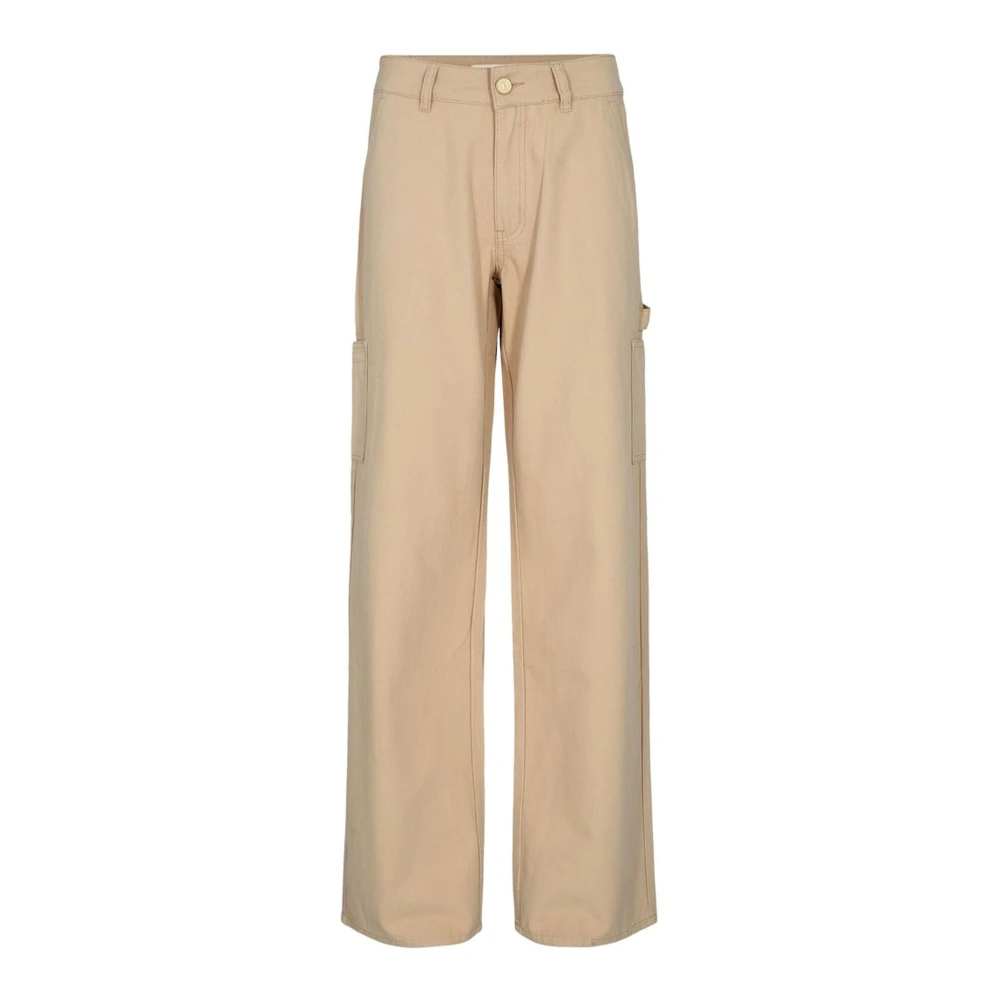Sofie Schnoor Women's Beige Wide Trousers Large