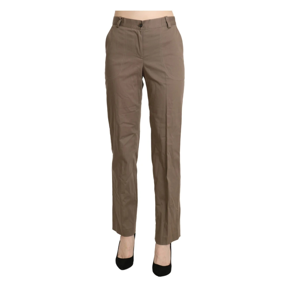Bencivenga Women's Brown Straight Trousers Large
