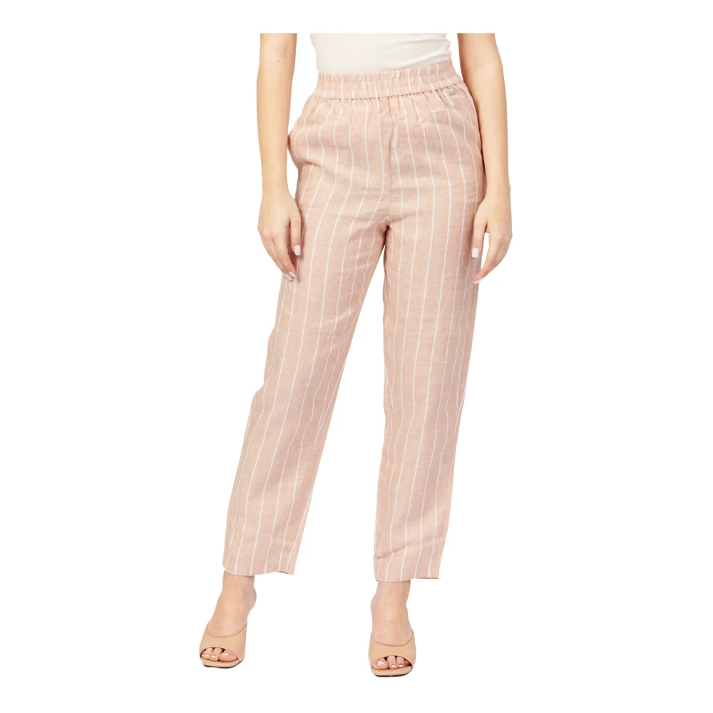 Armani Exchange Women's Beige Wide Trousers 2XS