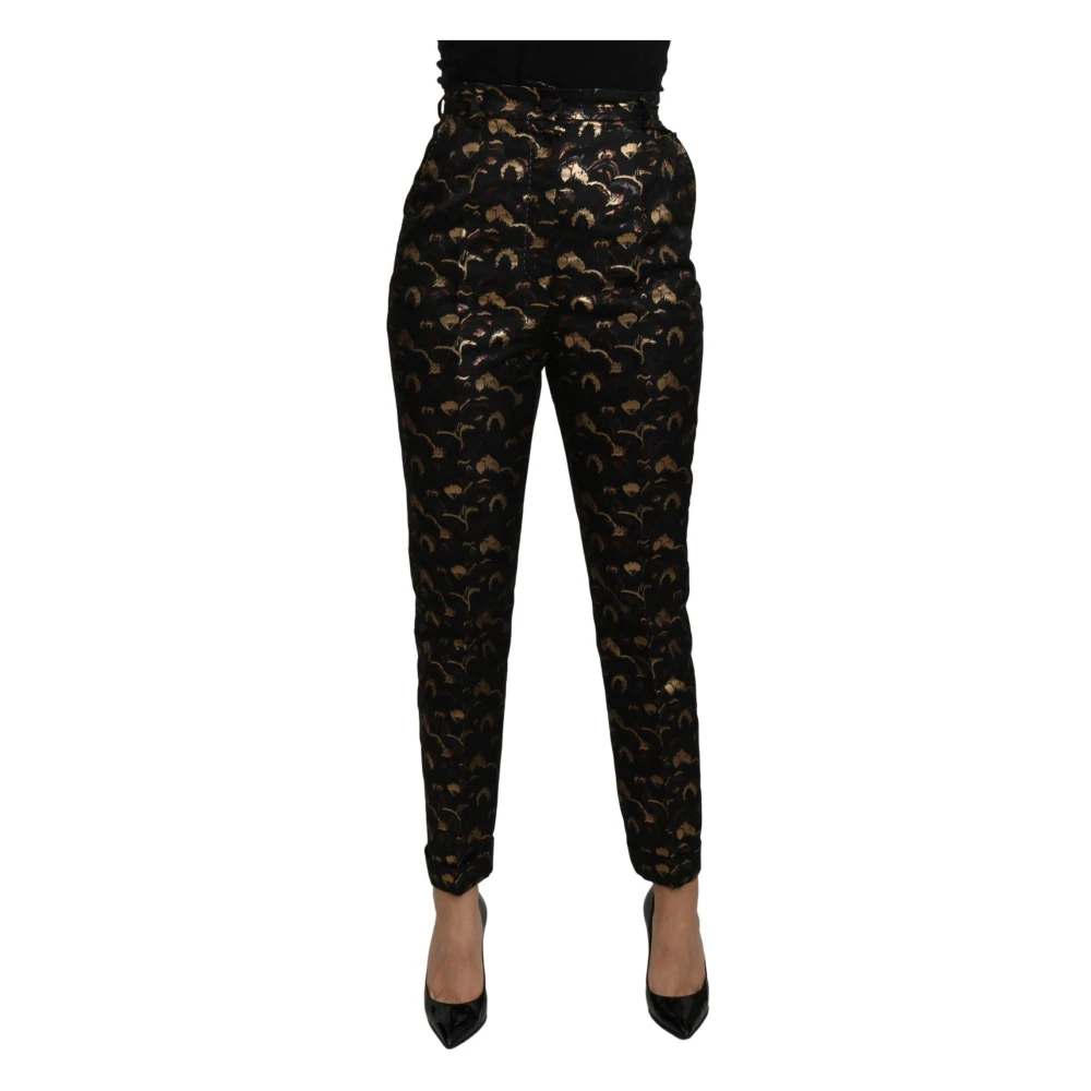 Dolce & Gabbana Women's Black Slim-Fit Trousers Extra Small