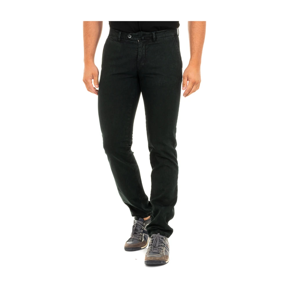 La Martina Men's Green Slim-Fit Trousers Extra Large
