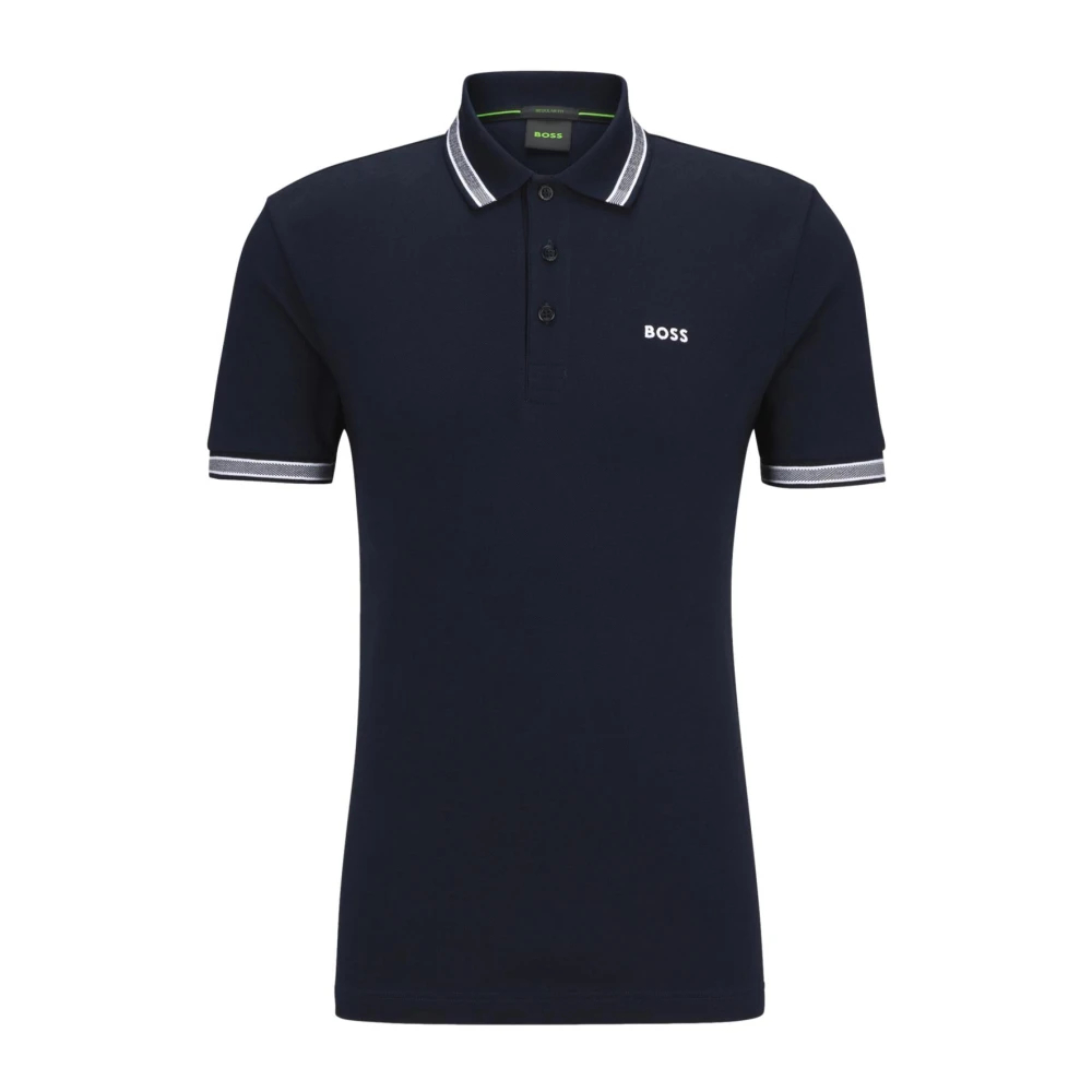 Hugo Boss Men's Blue Polo Shirts Medium