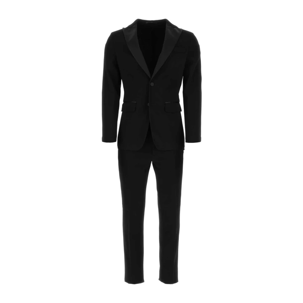 Dsquared2 Men's Suits, Male,, Sophisticated Men`S Suit Set Black Large