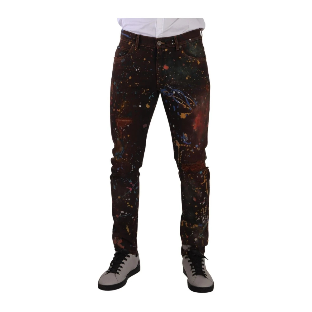 Dolce & Gabbana Men's Multicolor Slim-Fit Jeans Medium