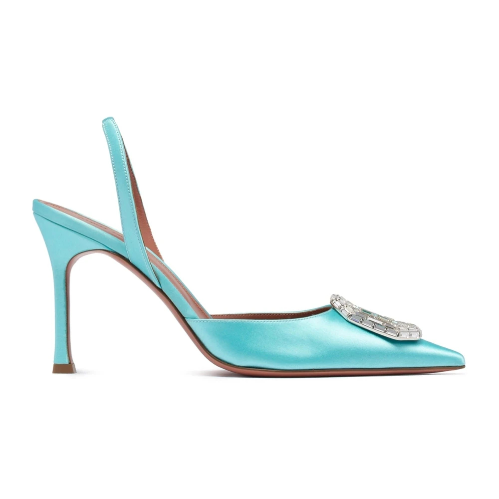 Amina Muaddi Women's Green Pumps Size 3 Uk