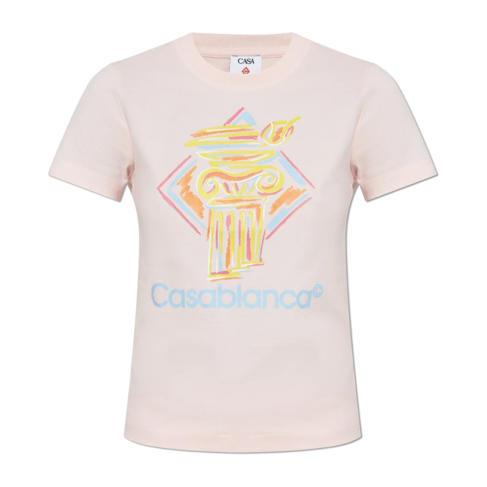 Casablanca Women's Pink T-Shirts Medium