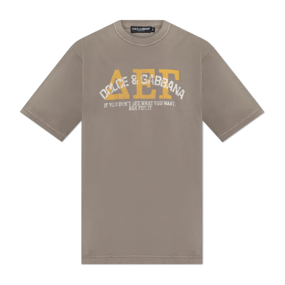 Dolce & Gabbana Men's Gray T-Shirts Medium
