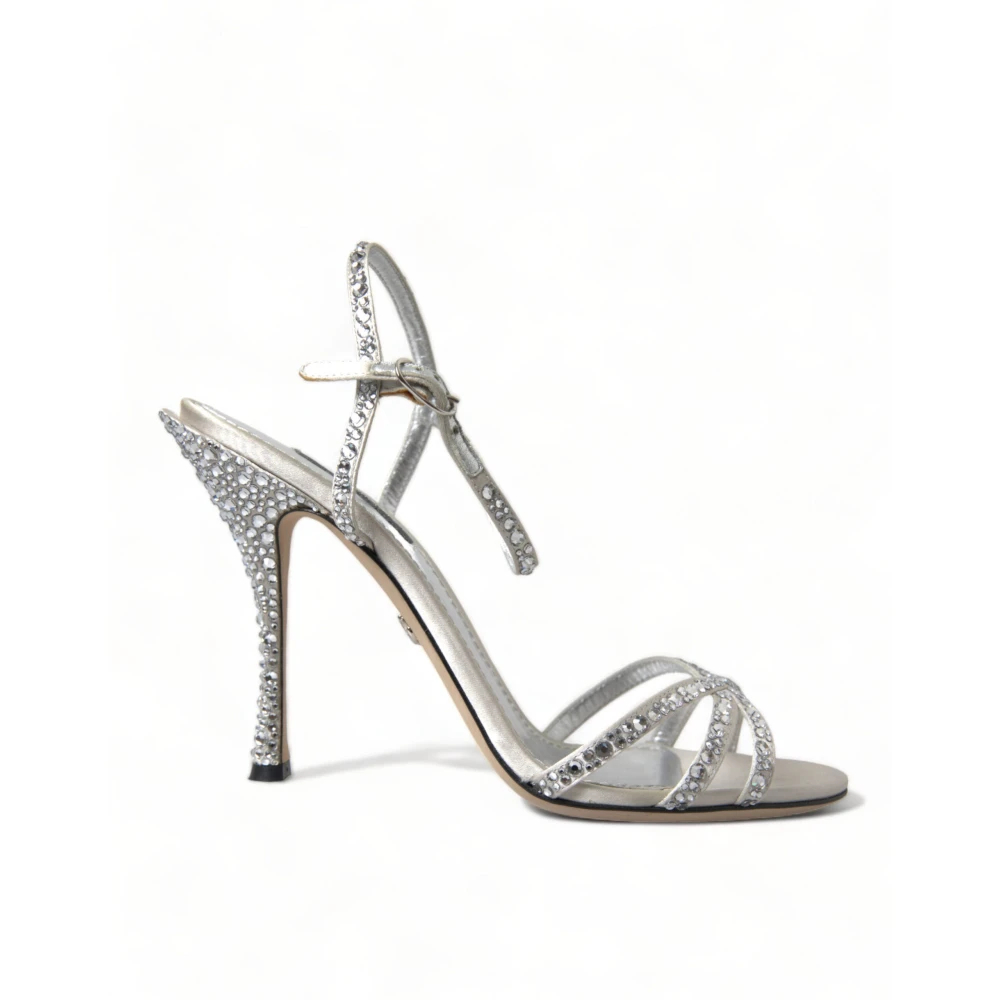 Dolce & Gabbana Women's Gray High Heel Sandals Size 4