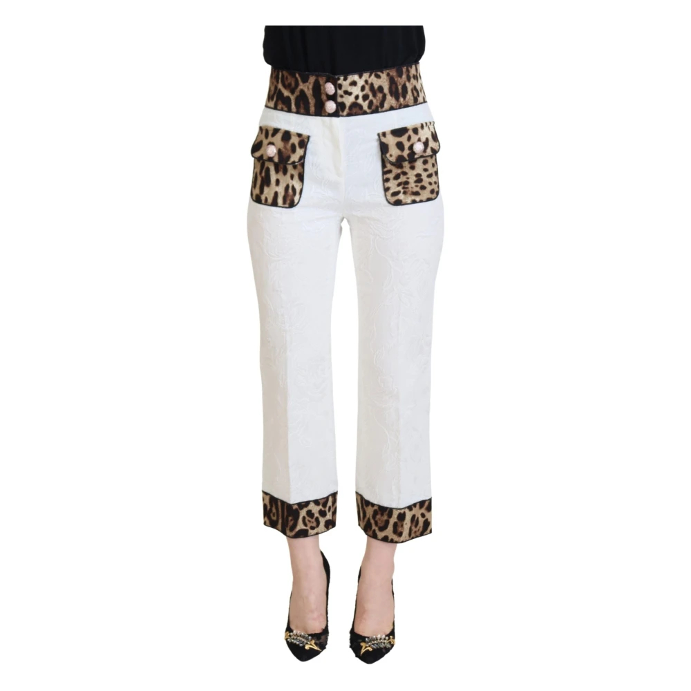 Dolce & Gabbana Women's White Cropped Trousers 3XS